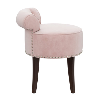Lena Wood Vanity Stool