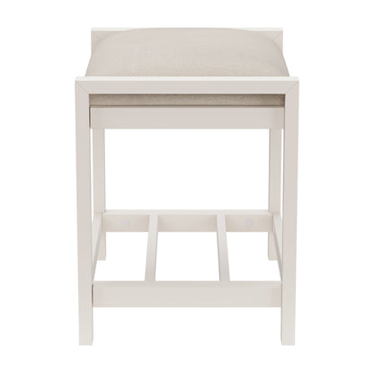Amelia Wood Vanity Stool