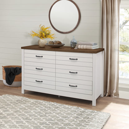 Lancaster Wood 6 Drawer Dresser