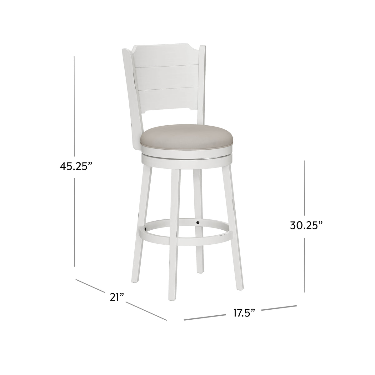 Clarion Wood Swivel Stool