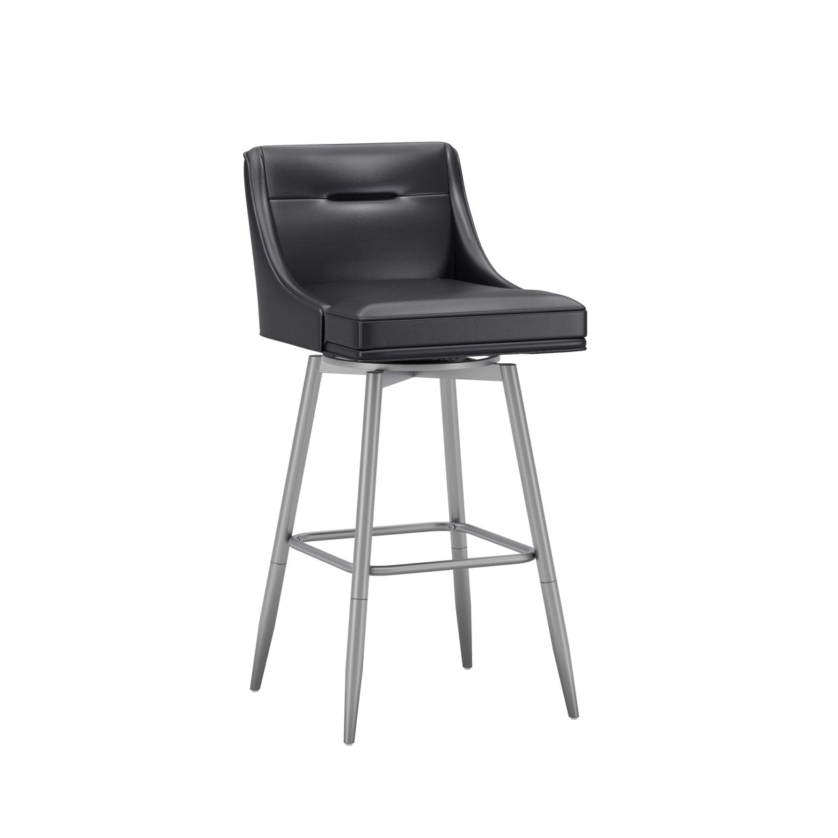 Uniquely Yours Metal Stool, Tapered Back / Black / Silver