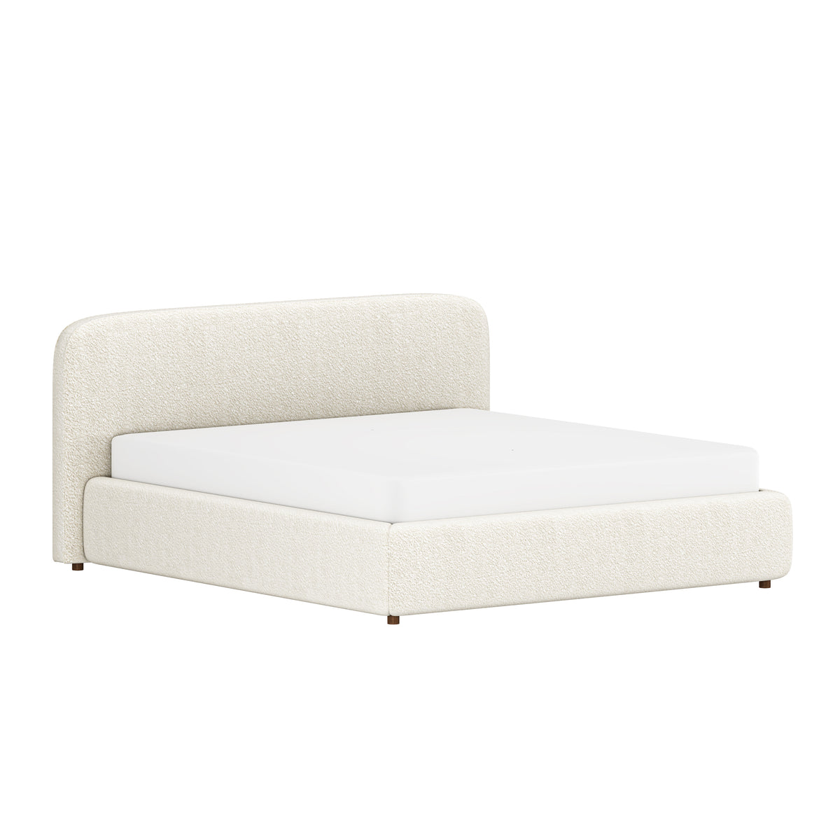 Belleville Upholstered King Wing Low Platform Bed