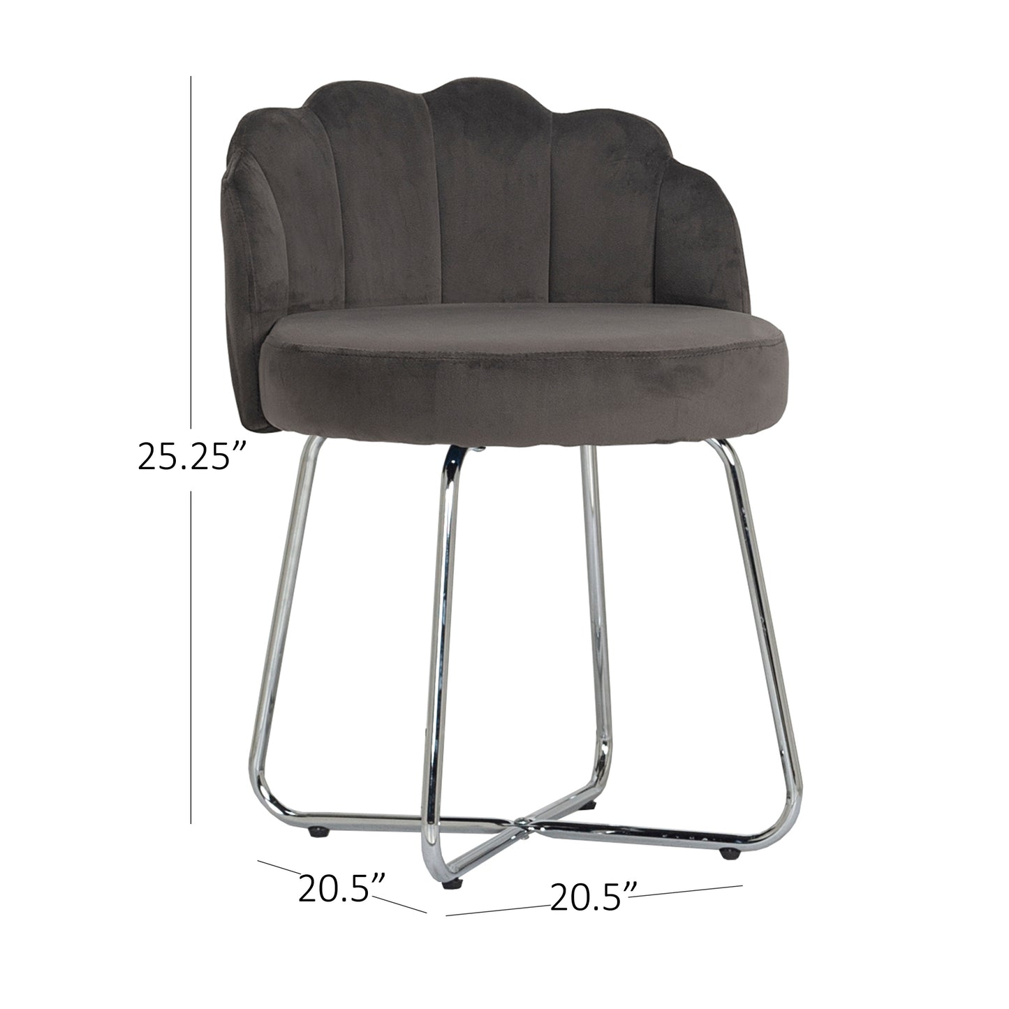Catalina Metal Vanity Stool