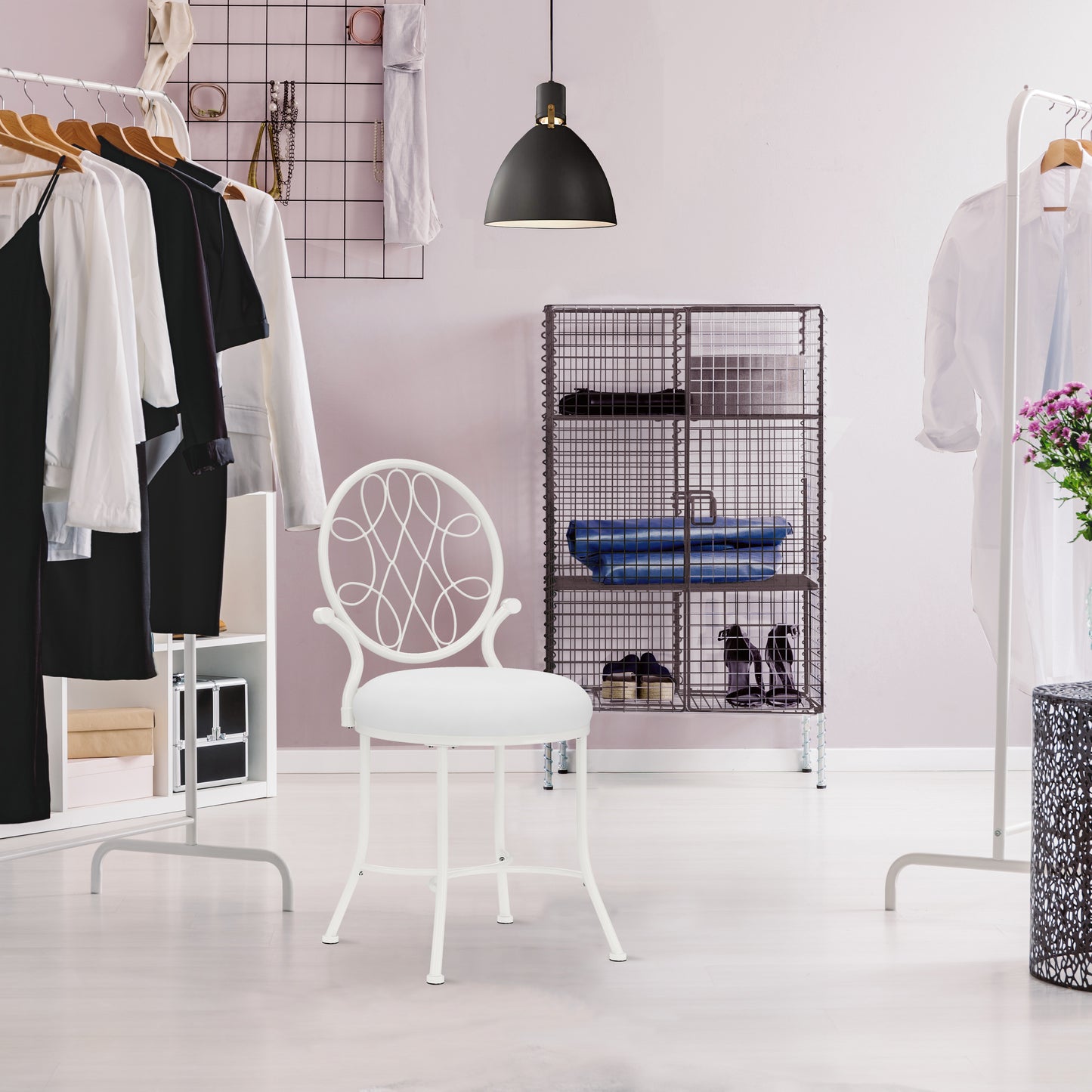 O'Malley Metal Vanity Stool