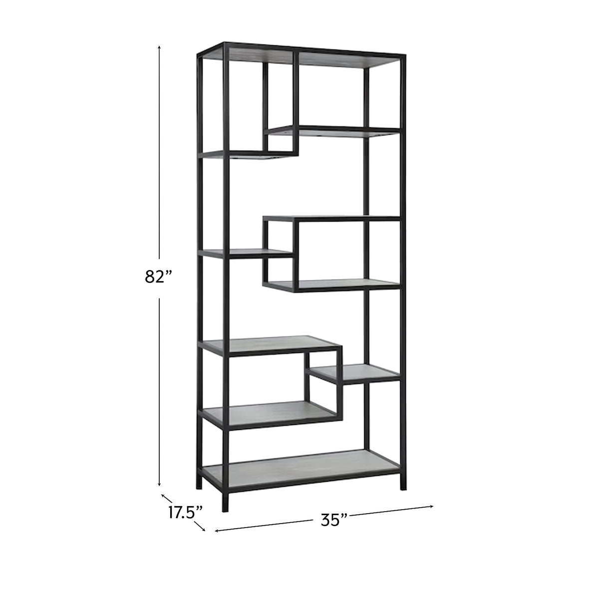 Haze Metal and Wood Etagere
