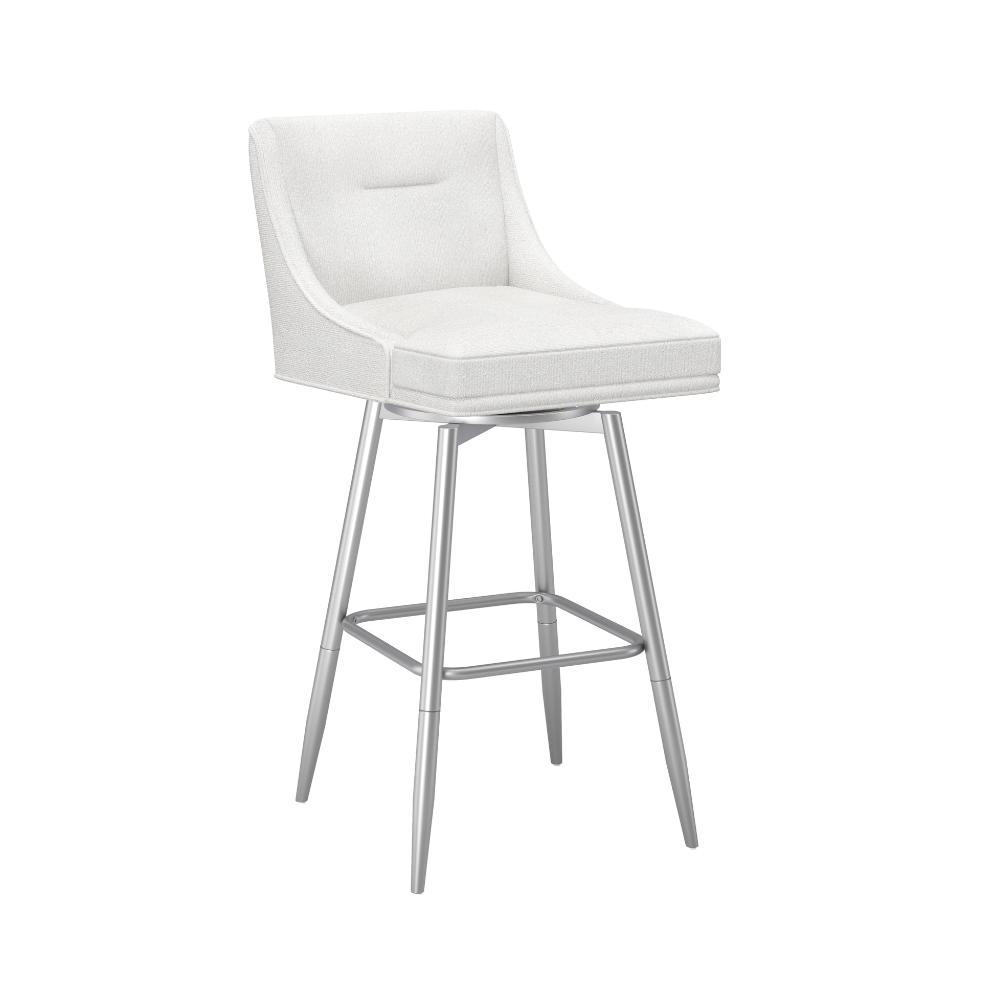 Uniquely Yours Metal Stool, Tapered Back / Salt / Silver
