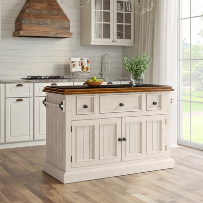 Tuscan Retreat Wood Kitchen Island