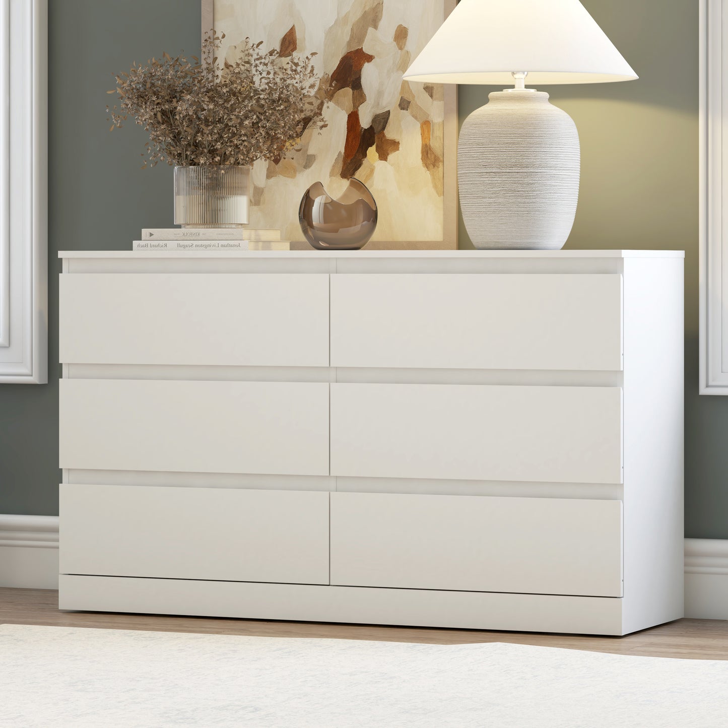 Brindle Wood 6 Drawer Dresser