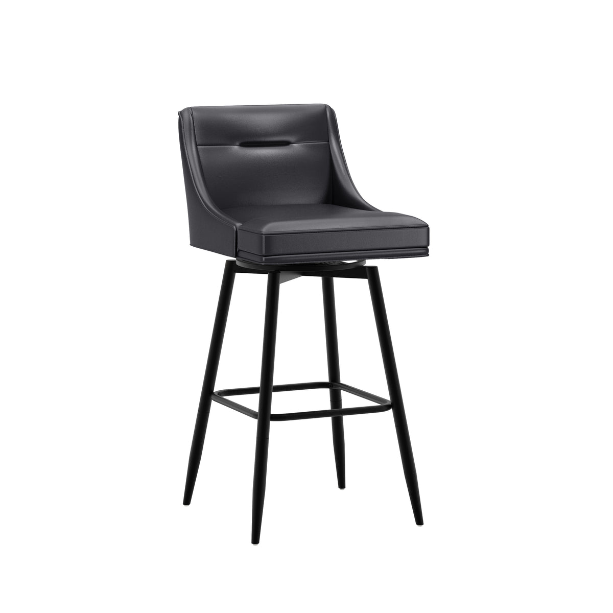 Uniquely Yours Metal Stool, Tapered Back / Black / Black