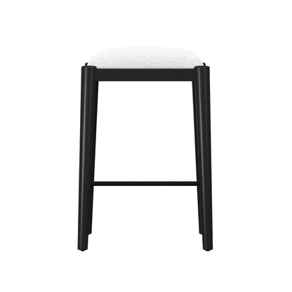 Cleo Wood Counter and Bar Stools, Black