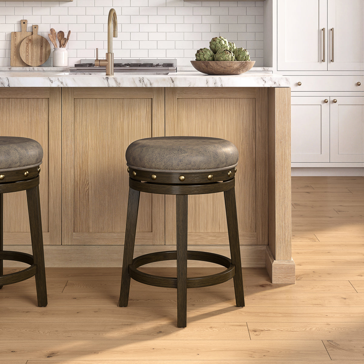 Benard Wood Stool