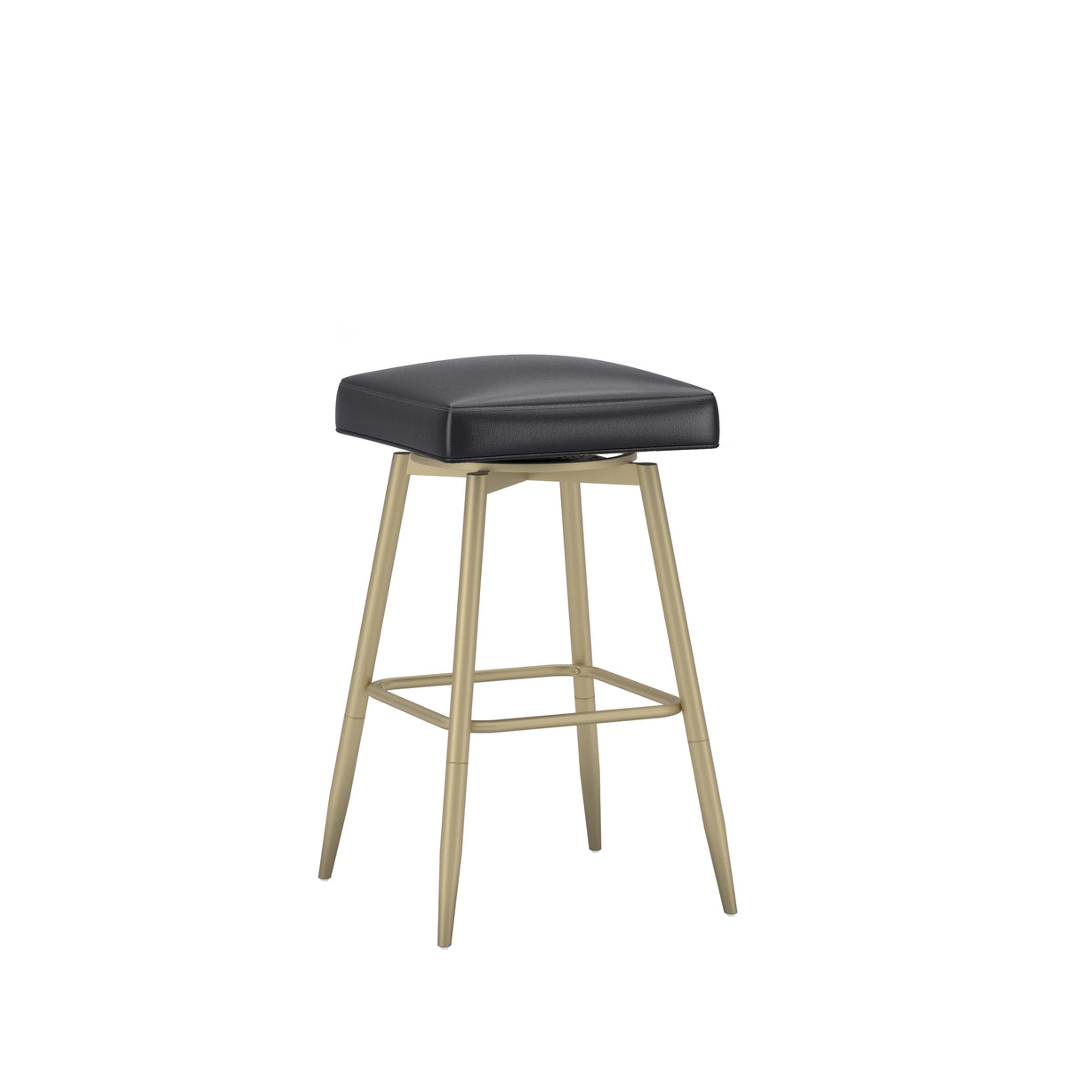 Uniquely Yours Metal Stool, Backless / Black / Champagne