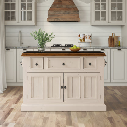 Tuscan Retreat Wood Kitchen Island