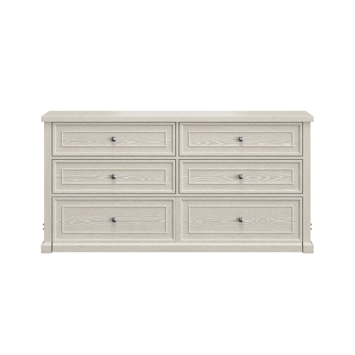 Soren Wood Queen 4 Drawer Dresser Dream Console with Mattress and Cover, Whitewash
