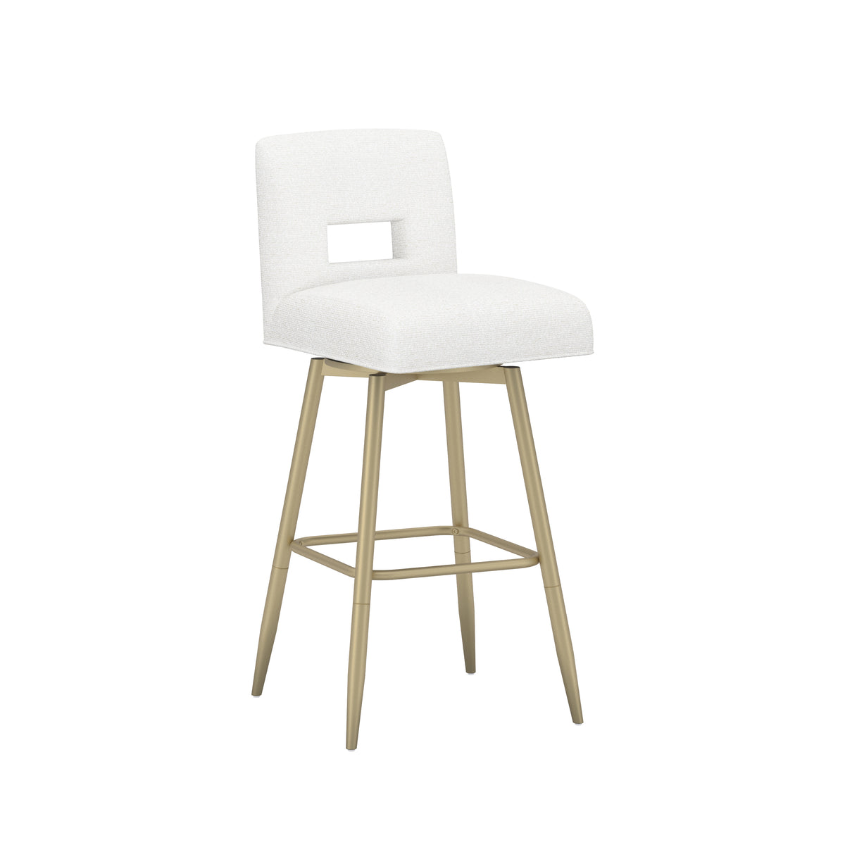Uniquely Yours Metal Stool, Key Back / Salt / Champagne