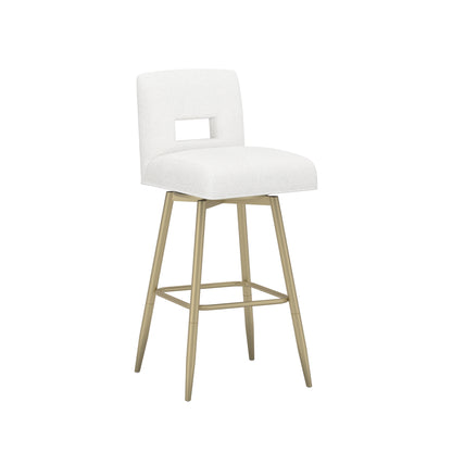 Uniquely Yours Metal Stool, Key Back / Salt / Champagne
