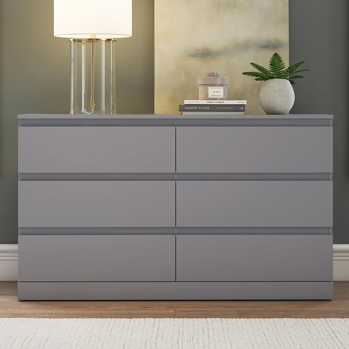 Brindle Wood 6 Drawer Dresser