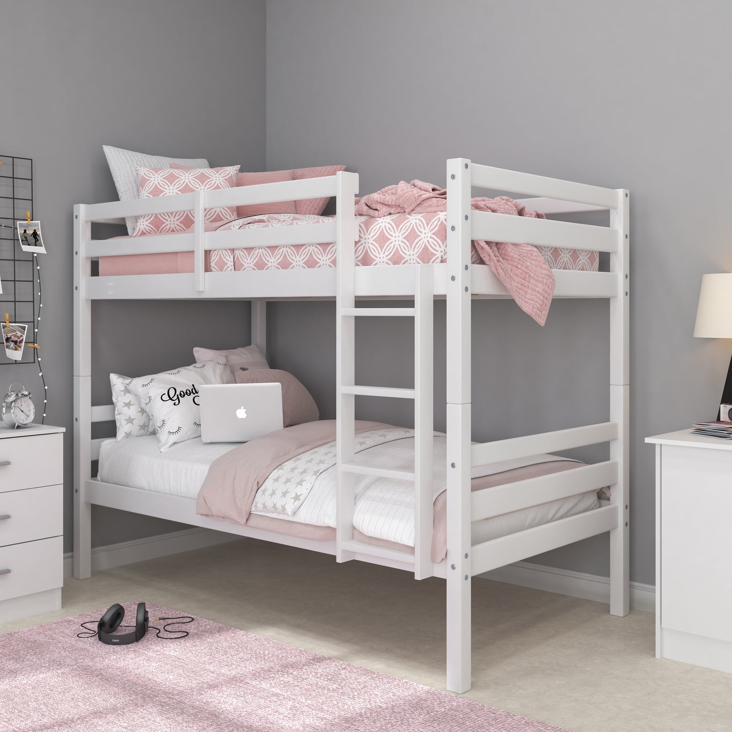 Campbell Wood Bunk Bed with Ladder