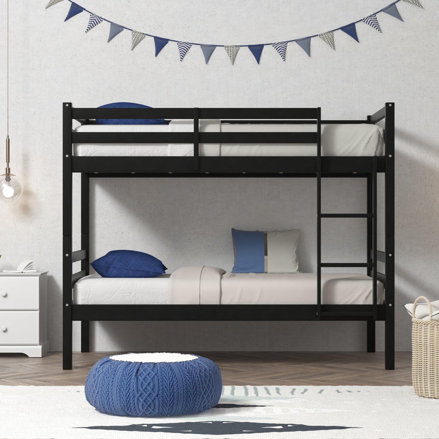 Campbell Wood Bunk Bed with Ladder