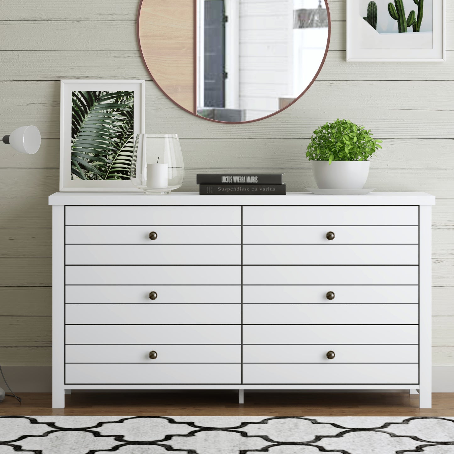 Harmony Wood 6 Drawer Dresser