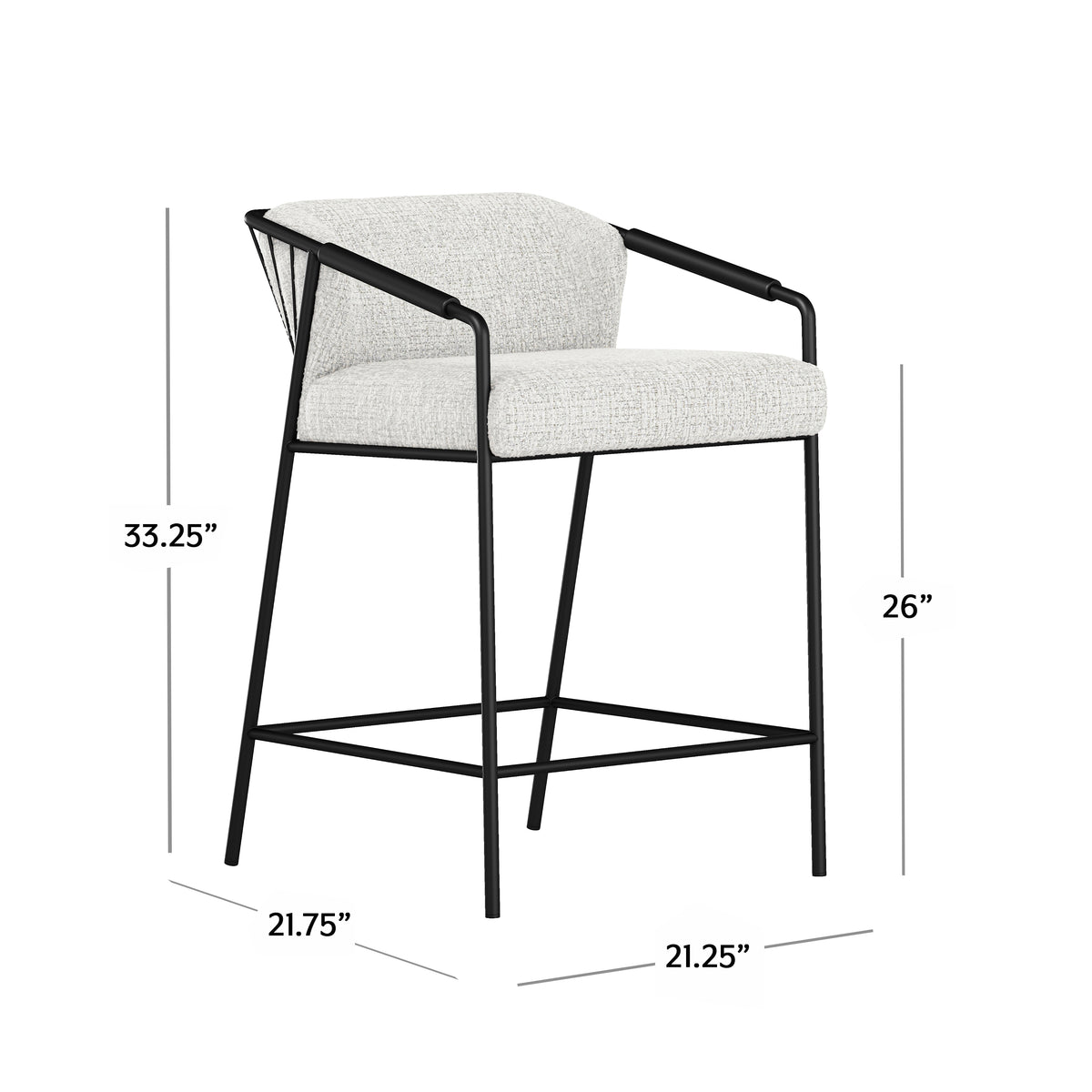 Brock Upholstered Counter Stool
