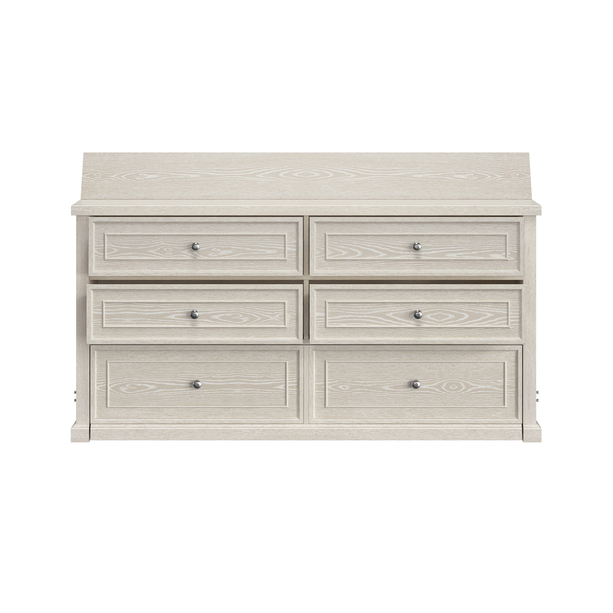 Soren Wood Queen 4 Drawer Dresser Dream Console with Mattress and Cover, Whitewash