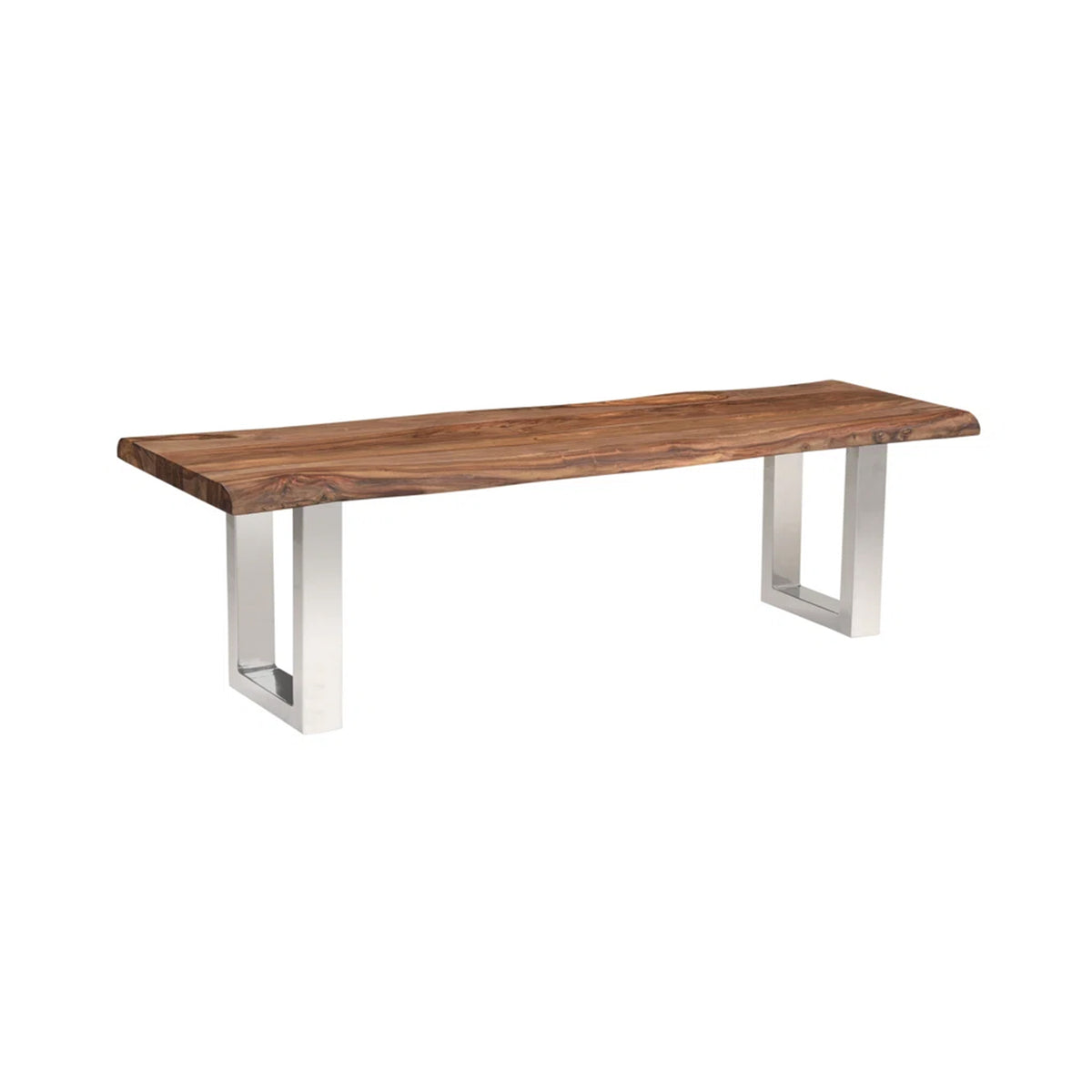Luxe Wood and Metal Bench