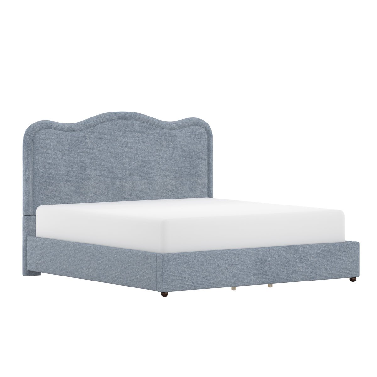 Maris Upholstered Scallop King Platform Bed