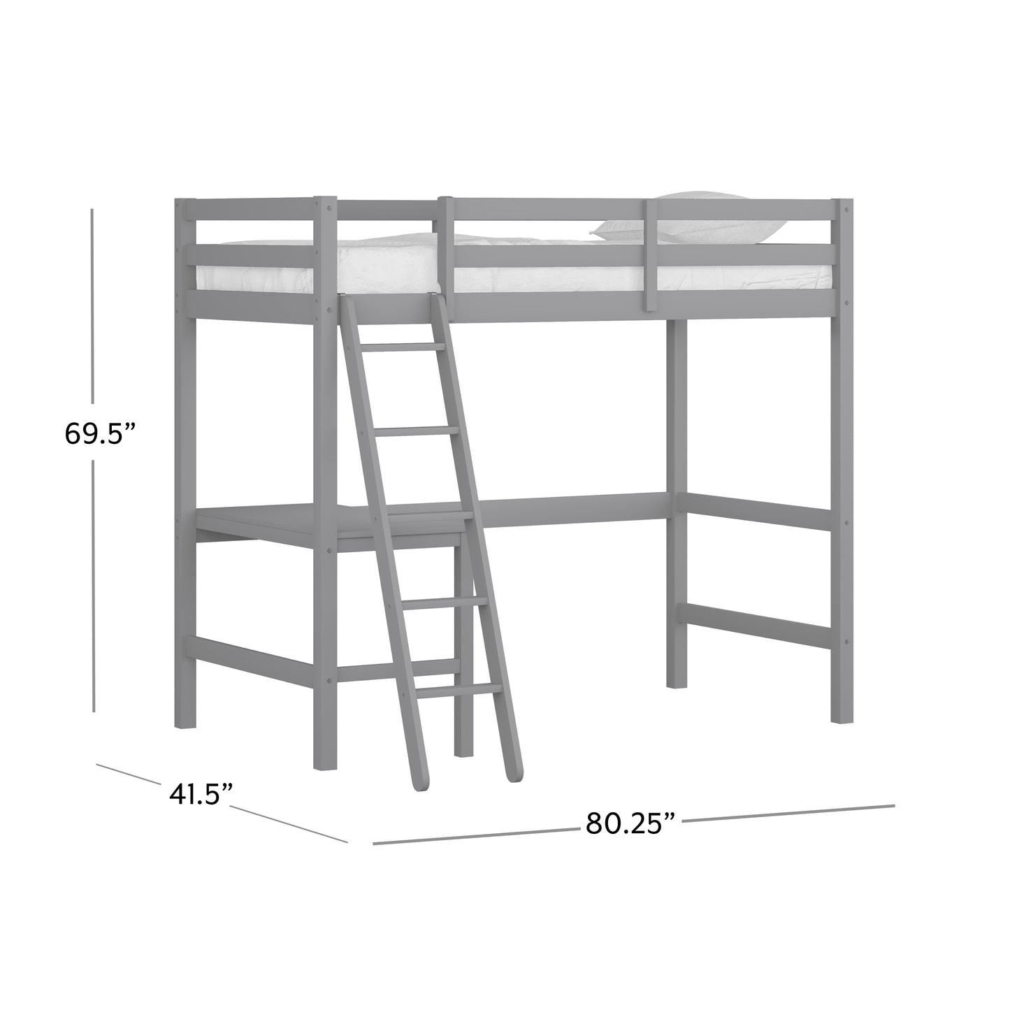 Caspian Wood Twin Loft Bed