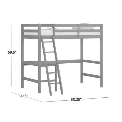 Caspian Wood Twin Loft Bed