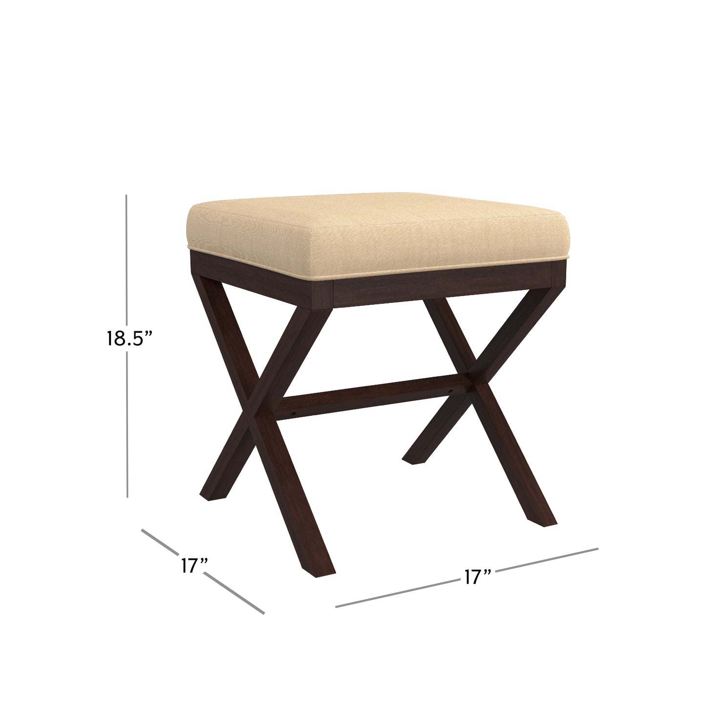 Morgan Wood Vanity Stool