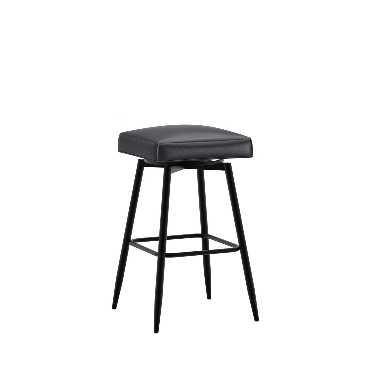 Uniquely Yours Metal Stool, Backless / Black / Black