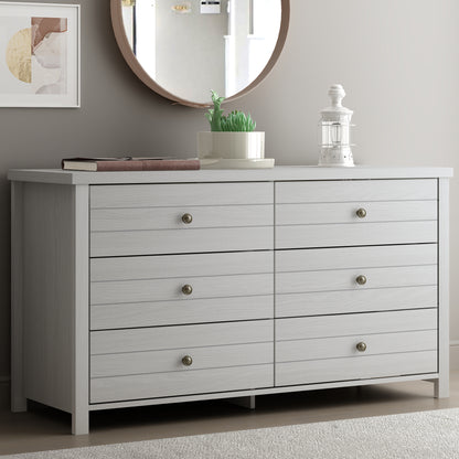 Harmony Wood 6 Drawer Dresser