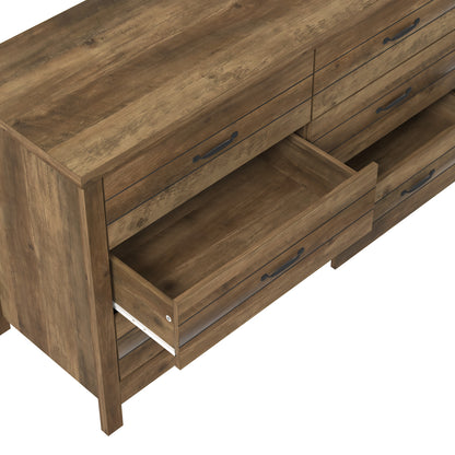 Lancaster Wood 6 Drawer Dresser