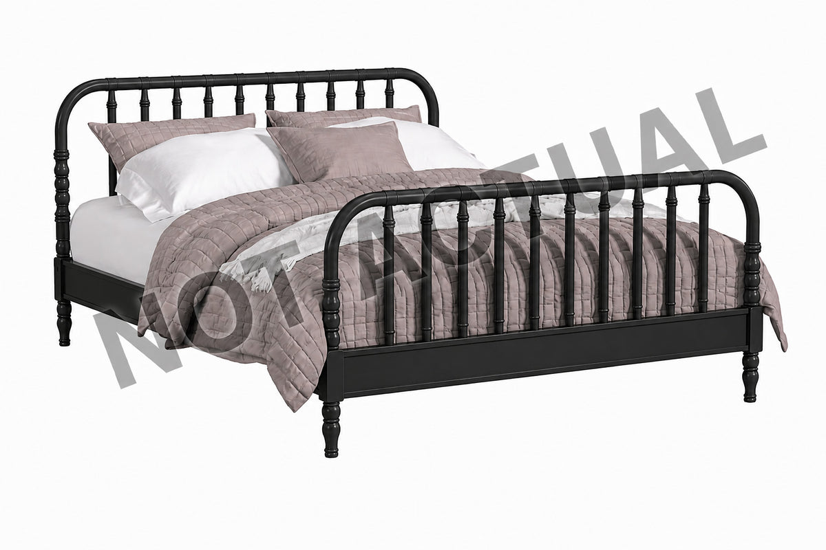 Rego Wood Spindle King Platform Bed
