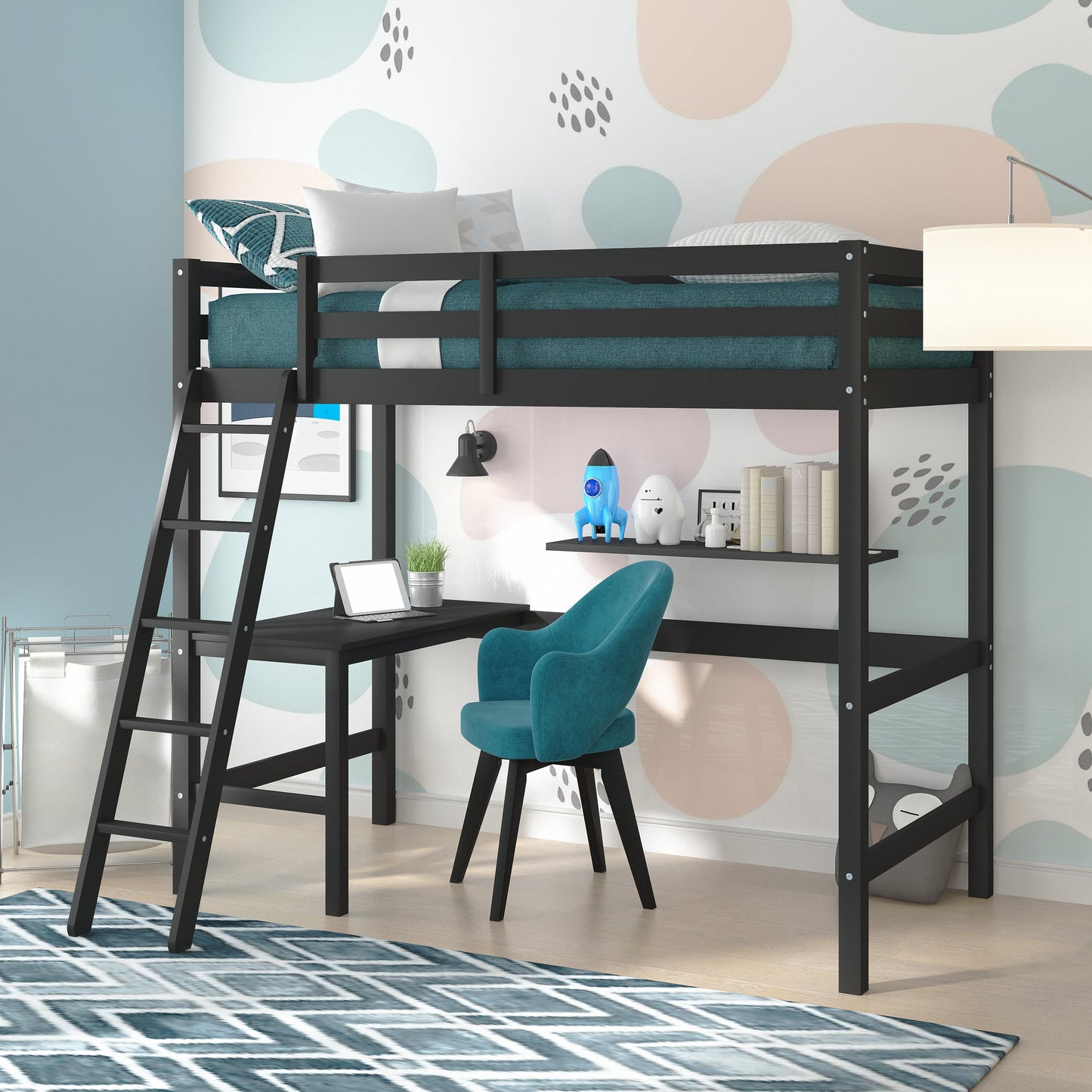 Granwood Wood Twin Loft Bed