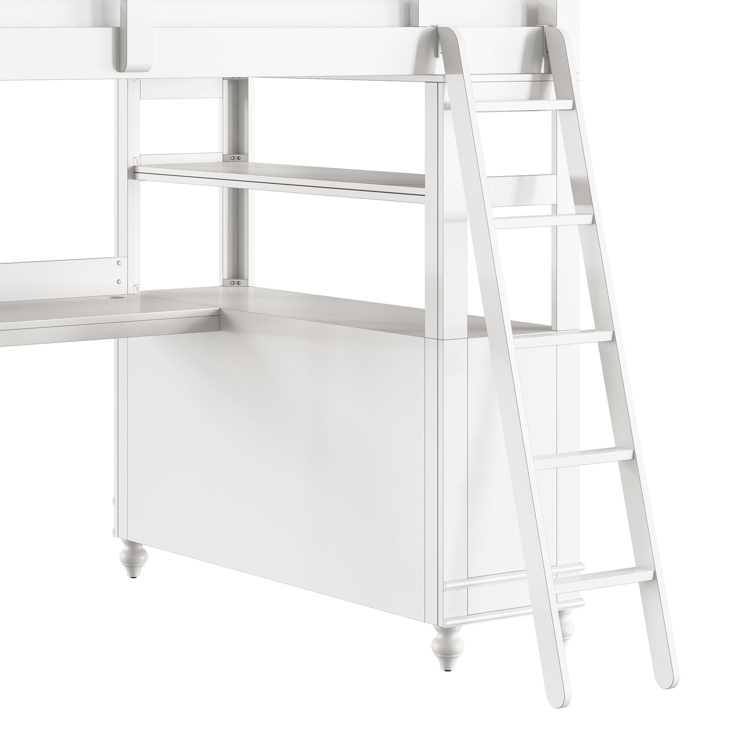 Lake House Wood Loft Bed with Desk