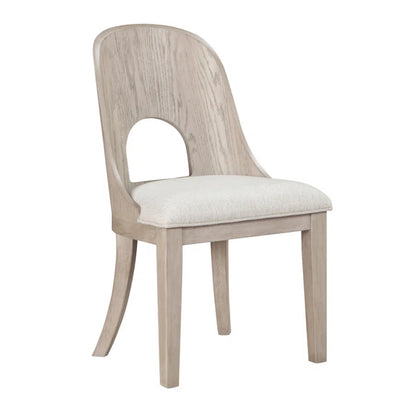 Niamh Wood and Upholstered Dining Chair, Set of 2