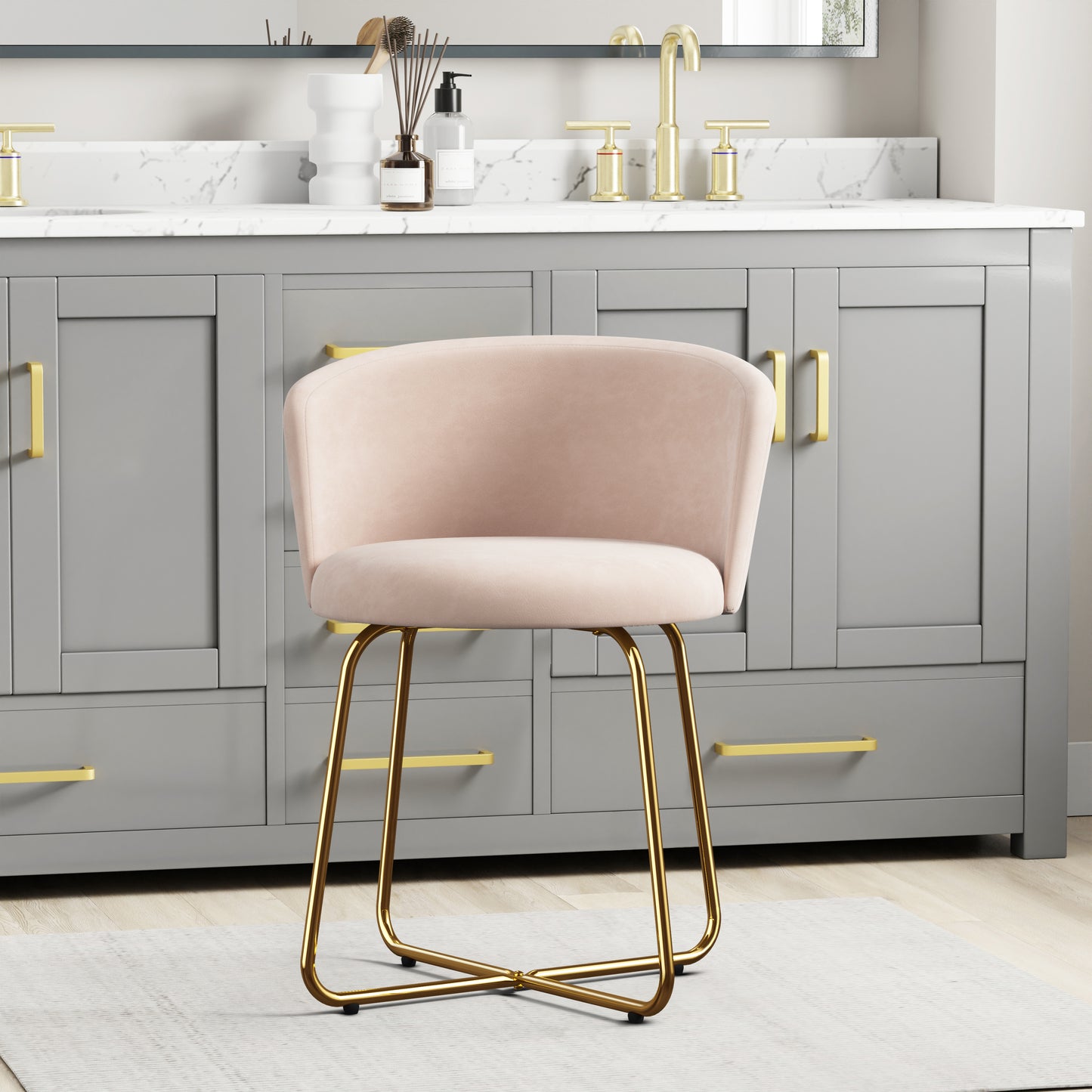 Callista Metal Vanity Stool