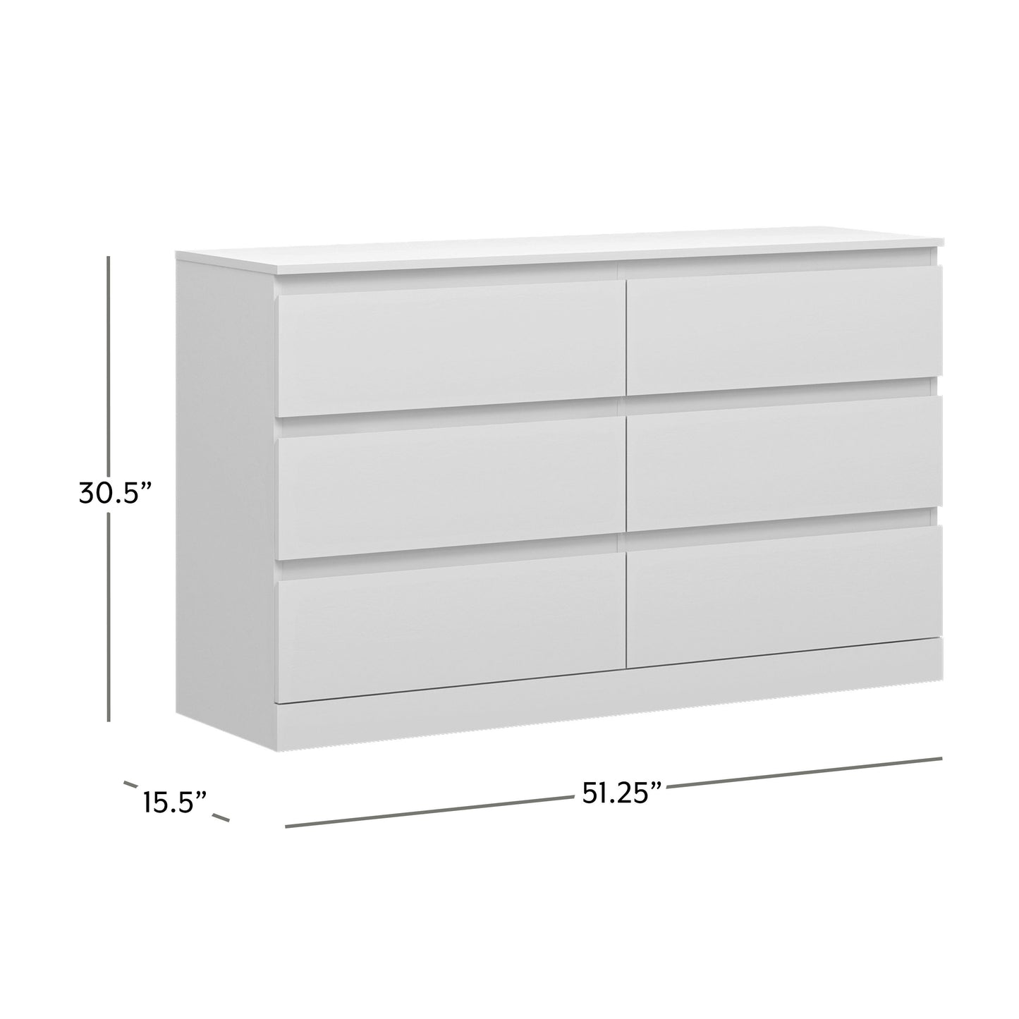 Brindle Wood 6 Drawer Dresser