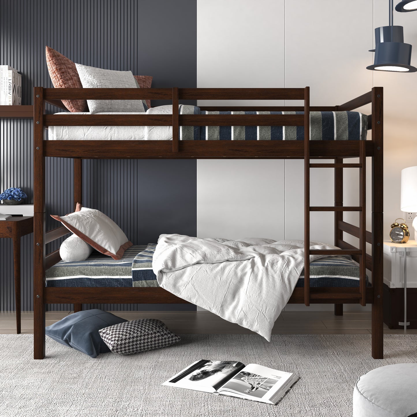 Campbell Wood Bunk Bed with Ladder
