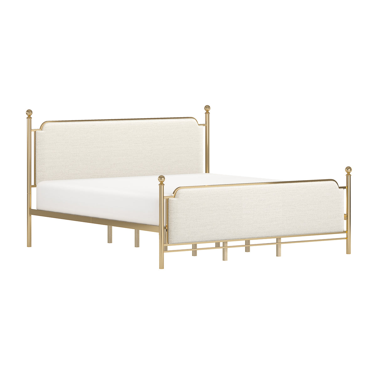 Birch Run Metal and Upholstered Headboard and Footboard