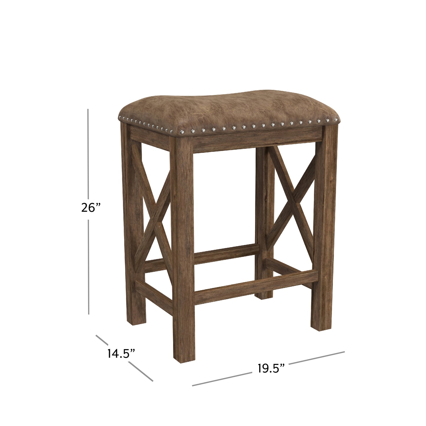 Willow Bend Wood Stool, Set of 2