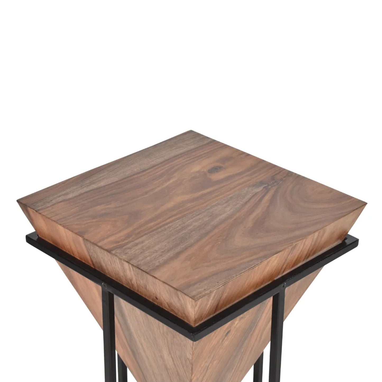 Cleopatra Wood and Metal Accent Table