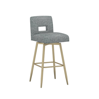 Uniquely Yours Metal Stool, Key Back / Graphite / Champagne