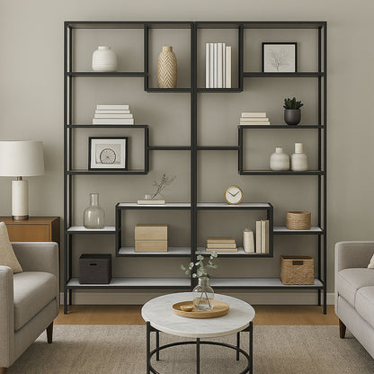 Haze Metal and Wood Etagere