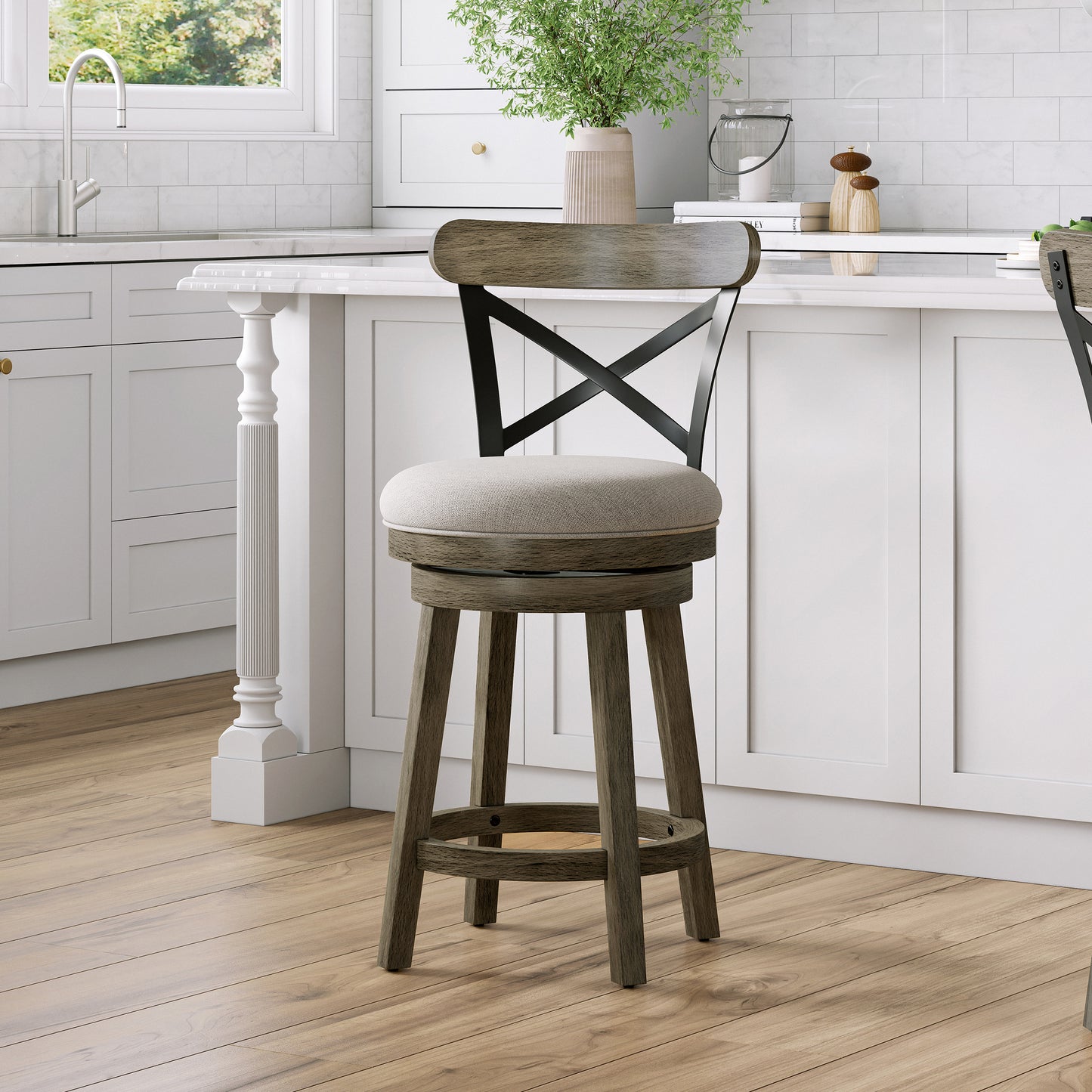 Reid Wood Counter and Bar Stools