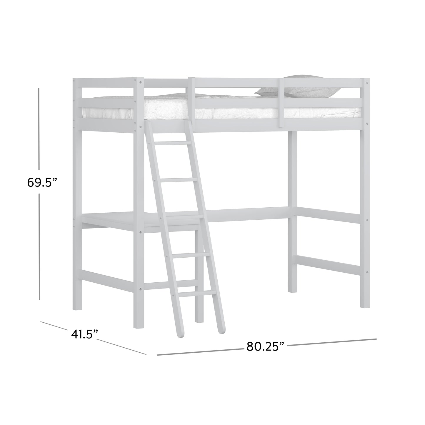 Caspian Wood Twin Loft Bed