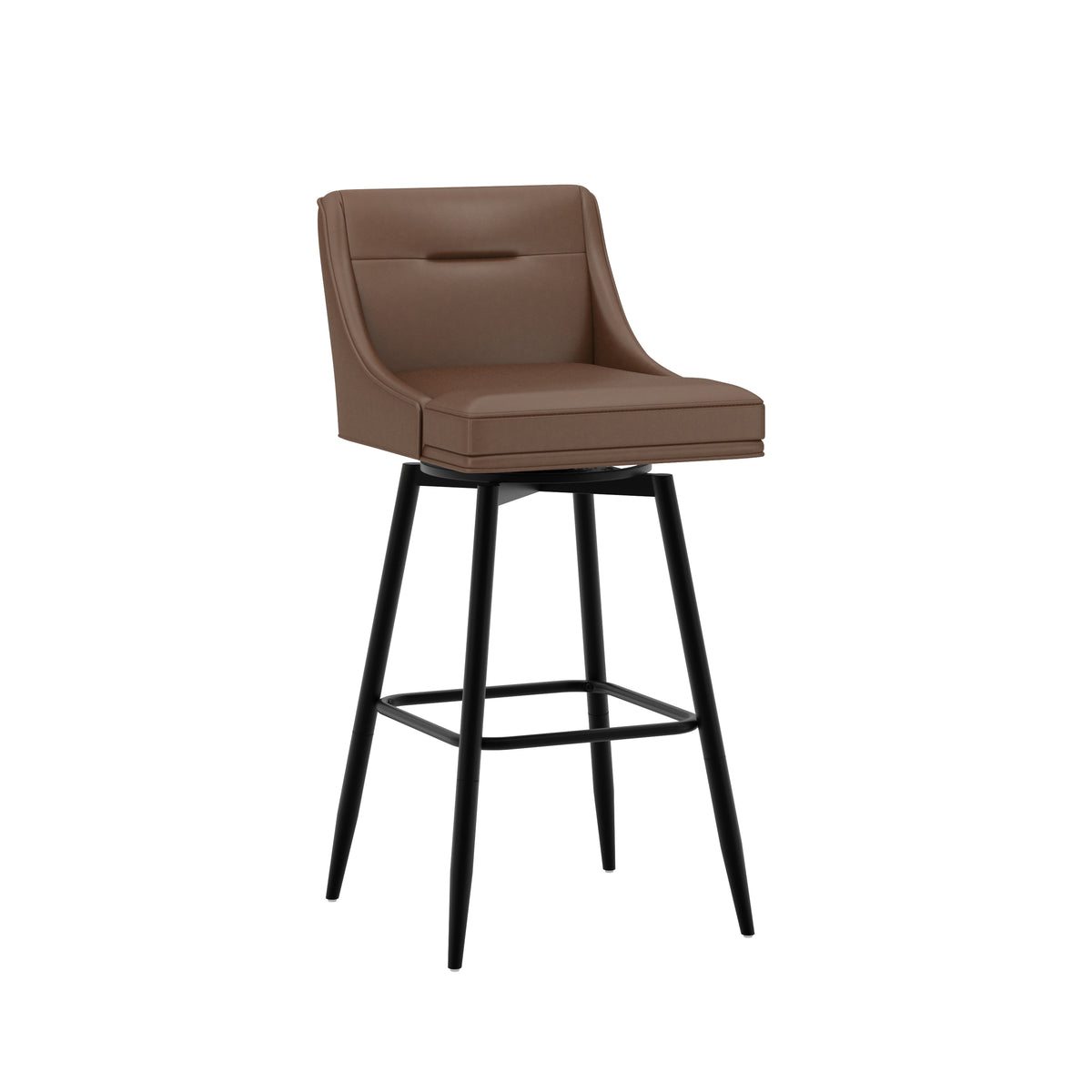 Uniquely Yours Metal Stool, Tapered Back / Saddle / Black