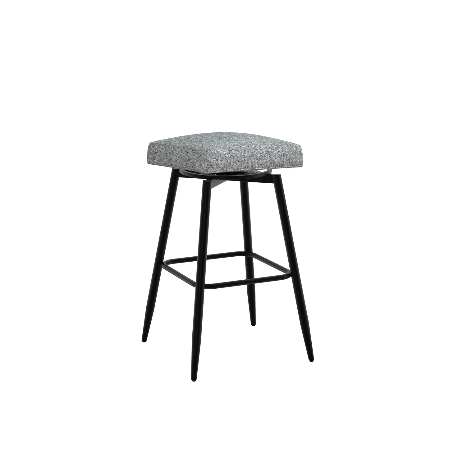 Uniquely Yours Metal Stool, Backless / Graphite / Black